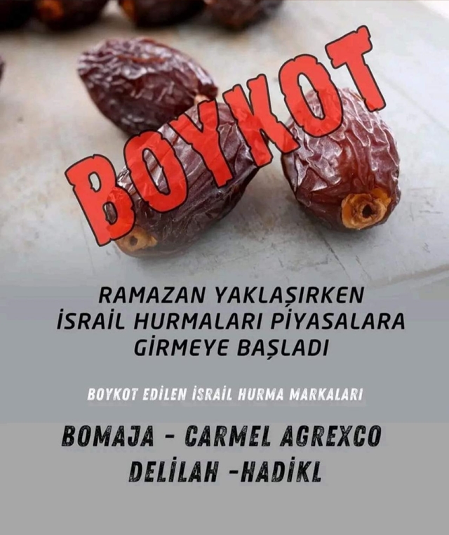 İFTAR HURMASI GAZZELİ MAZLUMLARA ATILAN KURŞUN OLMASIN!!!