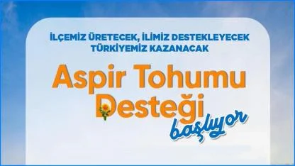 Şereflikoçhisar'da üreticilere Aspir tohumu desteği