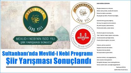 Sultanhanı’nda Mevlid-i Nebi Programı Şiir Yarışması Sonuçlandı