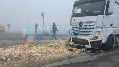 Sultanhanı’nda Yoğun Sis Kazaya Neden Oldu