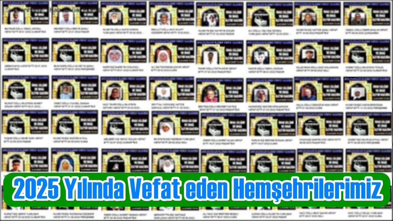 Sultanhanı'nda 2025 yılında 99 Hemşehrimiz Vefat Etti