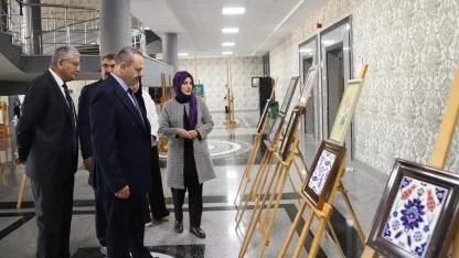 Güzelyurt MYO öğrencilerinden Geleneksel Türk Sanatları sergisi