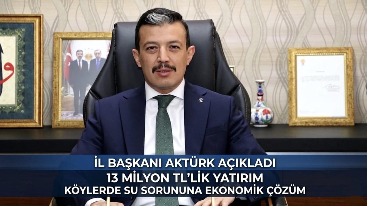 İl Başkanı Aktürk Açıkladı, 13 Milyon TL’lik Yatırım: Köylerde Su Sorununa Ekonomik Çözüm