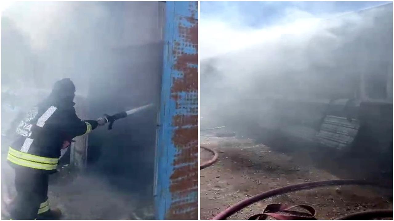 Karapınar ilçesinde bir çardakta çıkan yangında 65 buzağı telef oldu