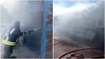 Karapınar ilçesinde bir çardakta çıkan yangında 65 buzağı telef oldu