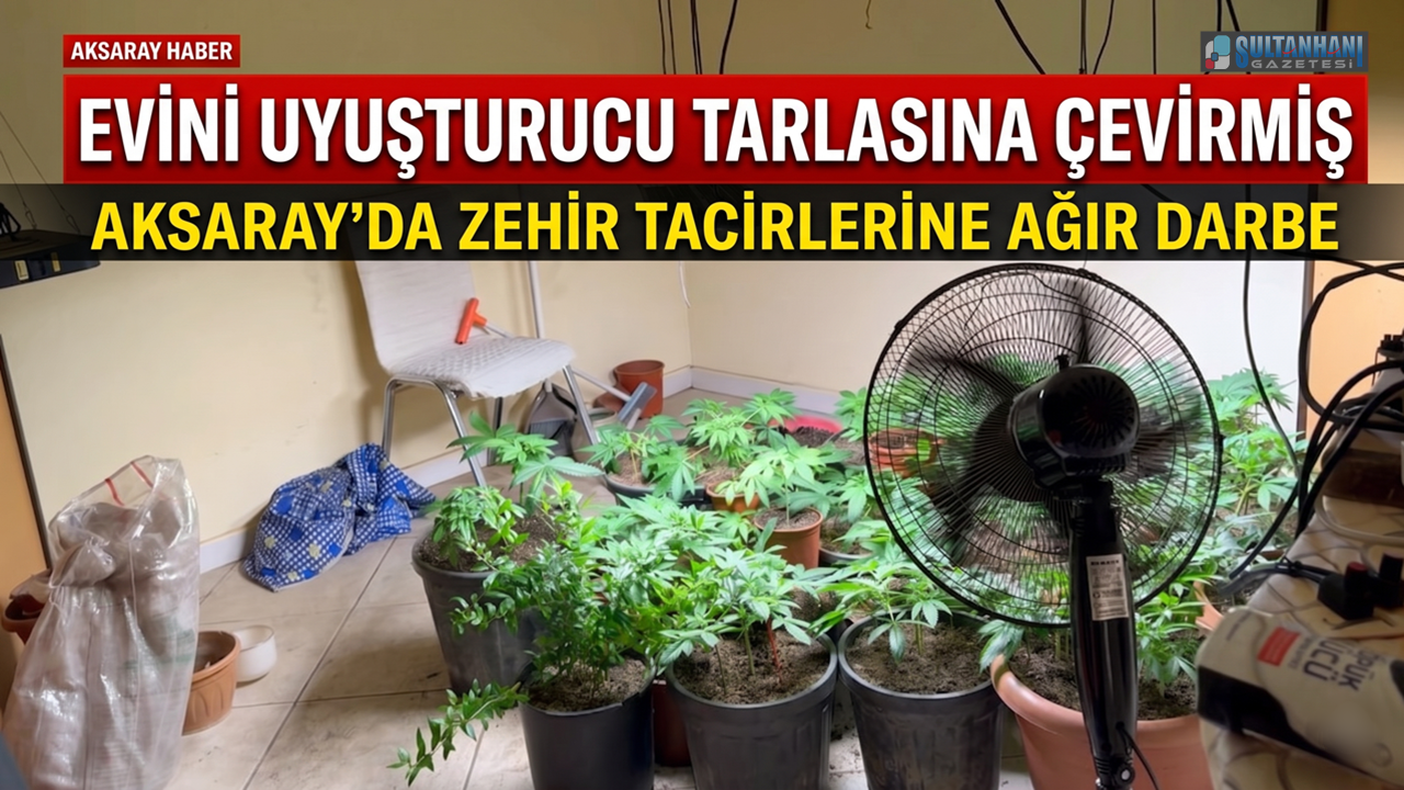 Evini Uyuşturucu Tarlasına Çevirmiş, Aksaray’da Zehir Tacirlerine Ağır Darbe