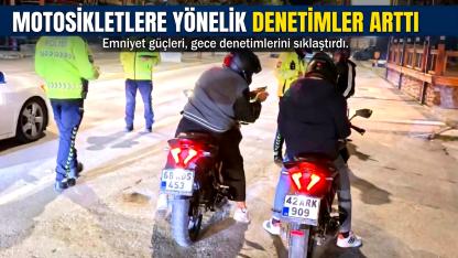 Havaların ısınmasıyla Aksaray'da Motosikletlere yönelik denetimler arttı